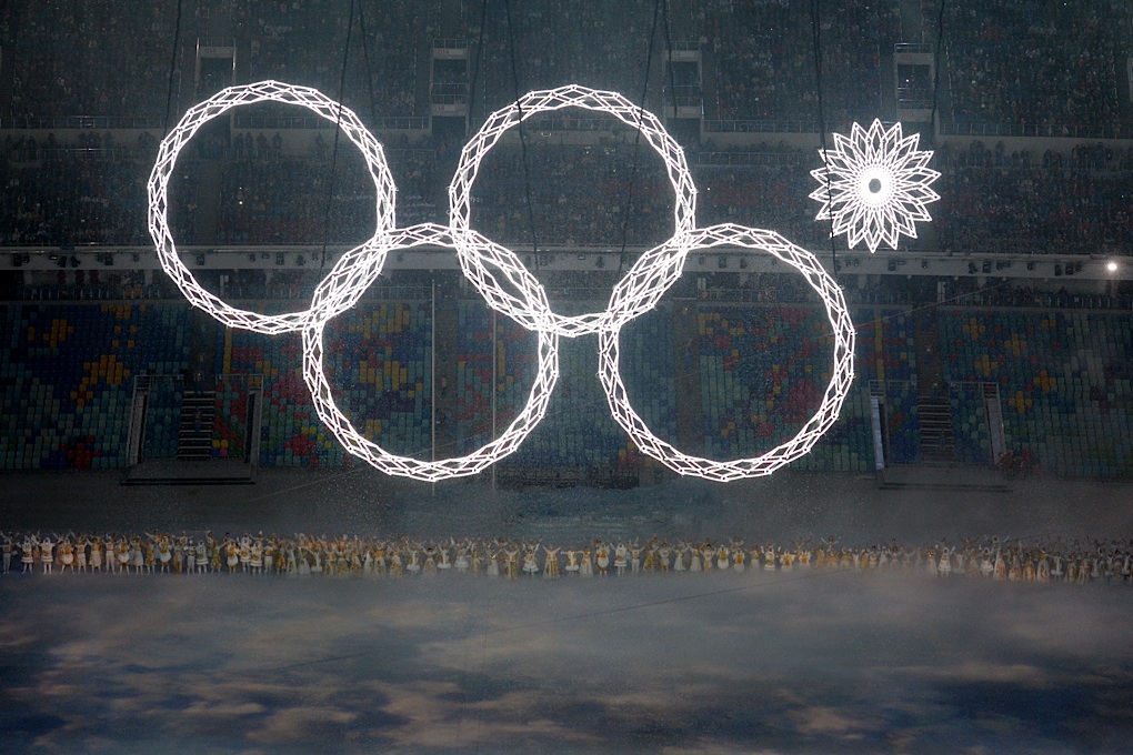 Resultado de imagen para sochi 2014 opening ceremony rings