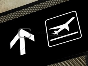 Airport signs - Departures area