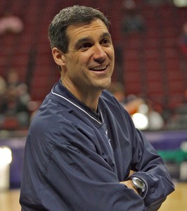 Jay Wright at practice during the 2008 NCAA Tourny (Philadlphia Daily News)
