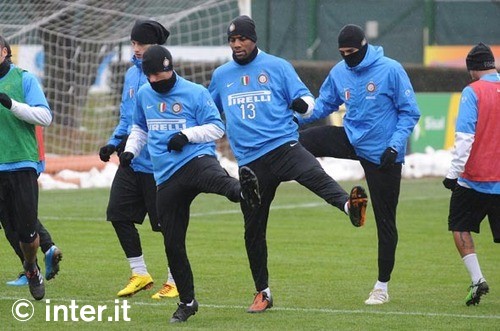 Pre Siena training in the cold.