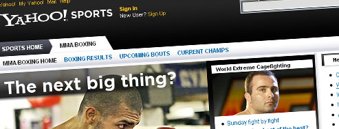Yahoo Sports: MMA/Boxing Section