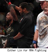 Rampage Jackson beats Matt Hamill at UFC 130.